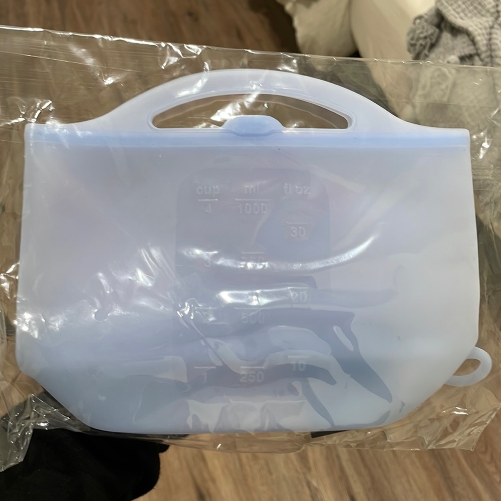 Baby blue silicone multipurpose bag